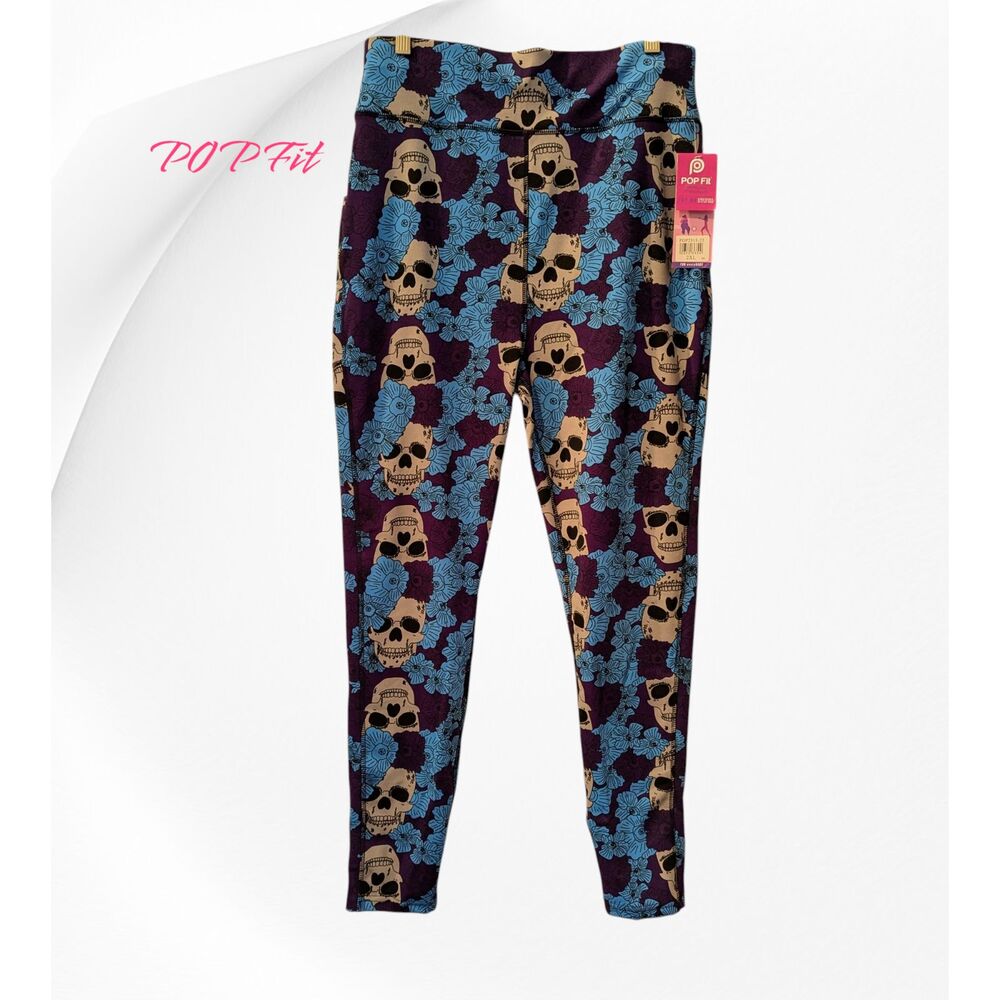NWT POP Fit whimsigoth skull leggings   Sz 2XL